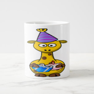 "HAPPY BIRTHDAY"-GIRAFFE GROTE KOFFIEKOP