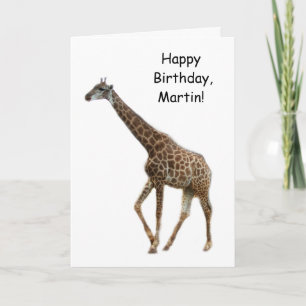 Happy Birthday Giraffe Kaart