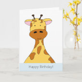 Happy Birthday Giraffe Kaart (Gele Bloem)