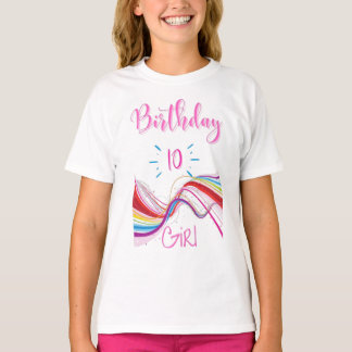 Happy Birthday Girls 10 jaar T-Shirt
