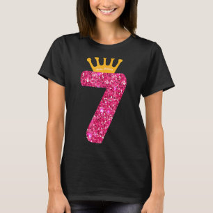 Happy Birthday Girls 7th Party 7 YYYY Old Bday T-shirt