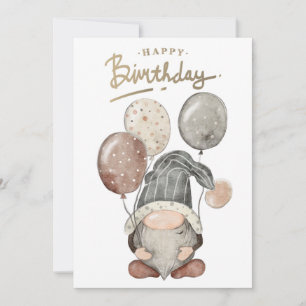 Happy Birthday Gnome Feestdagenkaart