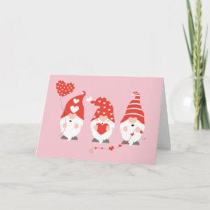 Happy Birthday Gnomie Valentijn Red Pink Kaart