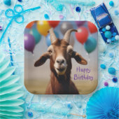Happy Birthday Goat Papieren Bordje (Feest)