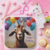 Happy Birthday Goat Papieren Bordje (Feest)
