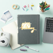 Happy Birthday Gold Foil Sticker (iPad Cover)