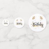 Happy Birthday Gold Table Confetti (Voorkanten)
