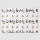 Happy Birthday Gold-weefselpapier Tissuepapier (Voorkant)