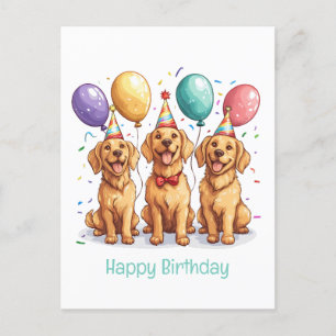 Happy Birthday Golden Retriever Honden Briefkaart