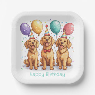 Happy Birthday Golden Retriever Honden Papieren Bordje