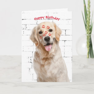 Happy Birthday Golden Retriever Kaart