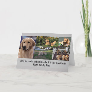 Happy Birthday Golden Retriever Mom Collage Kaart