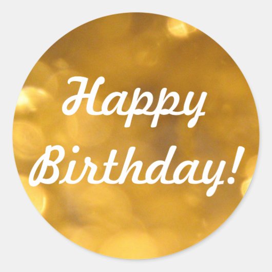 Happy Birthday - Golden Stickers (Voorkant)