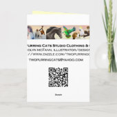 Happy Birthday Goldfinches  Kaart (Achterkant)