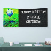 Happy Birthday Golf Ball Mannen Banner (Beurs)