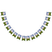 Happy Birthday Golf Ball op rood t-shirt Vlaggetjes (Alle)