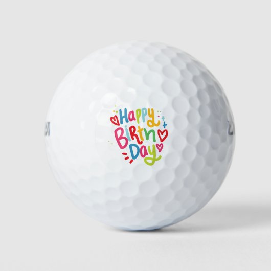 Happy Birthday Golfballen (Voorkant)