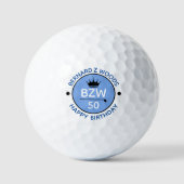 HAPPY BIRTHDAY golfer's 50 bericht Golfballen (Voorkant)