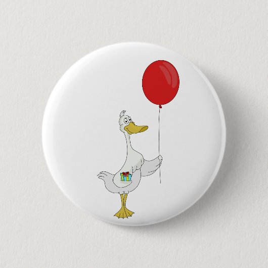 Happy Birthday Goose Ronde Button 5,7 Cm (Voorkant)