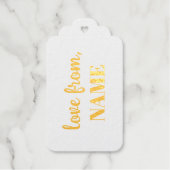 Happy Birthday Goud Elegante Typografie Cadeaulabels (Voorkant)