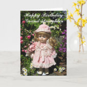 Happy Birthday Grand-dochter Kaart (Gele Bloem)