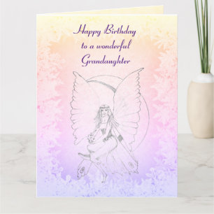 Happy Birthday Grandaughter Fairy-ontwerp Kaart