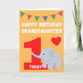 Happy Birthday Granddochter - 1 Today Kaart