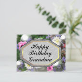 Happy Birthday Grandma Briefkaart (Staand voorkant)