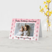 Happy Birthday Grandma-fotokaart Kaart (Gele Bloem)