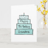 Happy Birthday Grandma Kaart (Gele Bloem)