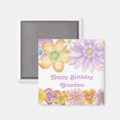 Happy Birthday Grandma Magneet (Voorkant / Achterkant)
