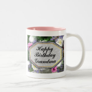 Happy Birthday Grandma Tweekleurige Koffiemok