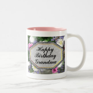 Happy Birthday Grandma Tweekleurige Koffiemok