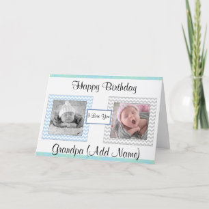 "Happy Birthday Grandpa" Foto Birthday Card Kaart
