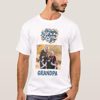 Happy Birthday Grandpa foto T-shirt