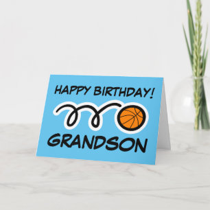 Happy Birthday Grandson atletic basketball Sport Kaart