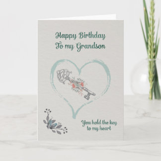 Happy Birthday Grandson Kaart