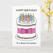 Happy Birthday Great Accountant Kaart (Gele Bloem)