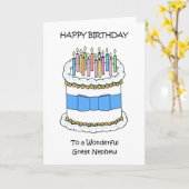 Happy Birthday Great Nephew Kaart (Gele Bloem)