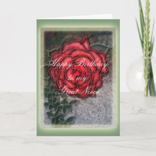 Happy Birthday Great Niece Kaart