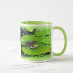 Happy Birthday Greeting - Bullfrog op Lily Pad Mok