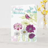 Happy Birthday greeting card Kaart (Gele Bloem)