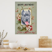 Happy Birthday Greetings Cane corso Poster (Keuken)