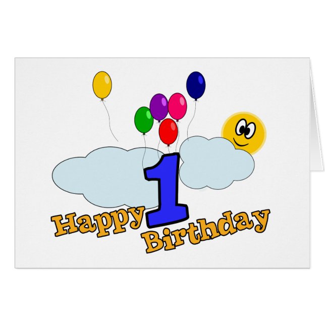Happy Birthday Greetings Card (Voorkant Horizontaal)