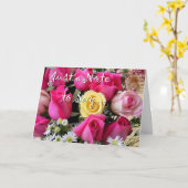 Happy Birthday Grote tekst Kaart (Gele Bloem)