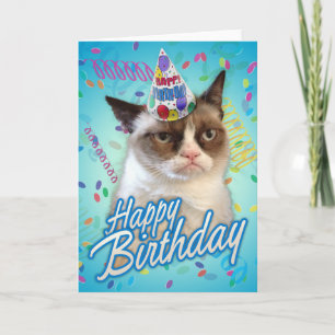 Happy Birthday Grumpy Cat Kaart