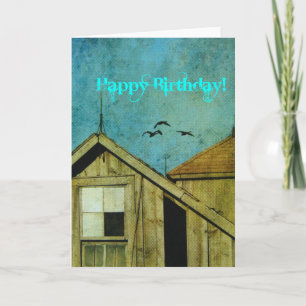 Happy Birthday, Grunge Barn en Gese Kaart
