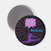 Happy Birthday Gymnastics Personalized Magneet (Voorkant / Achterkant)