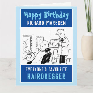 Happy Birthday Hairdresser of Barber Kaart
