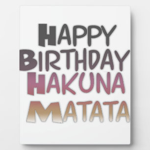  Happy Birthday Hakuna Matata Paars Inspir Fotoplaat